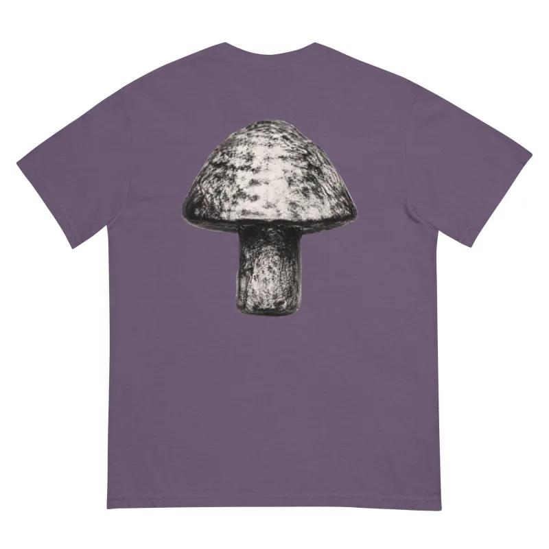 Moxi Sketchy Mushroom Unisex garment-dyed heavyweight t-shirt made by Moxi Skates