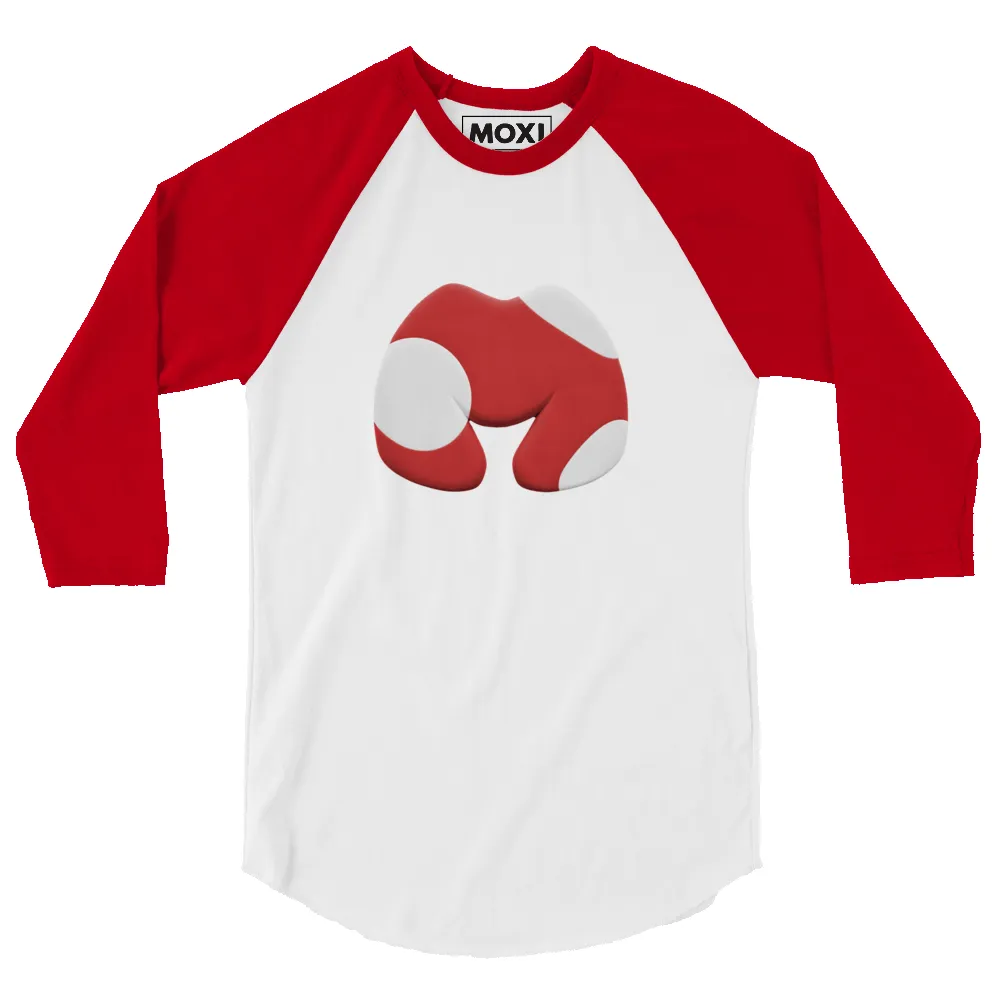 M Mushroom Logo 3/4 sleeve raglan shirt sold by Moxi Skates product image thumbnail 2