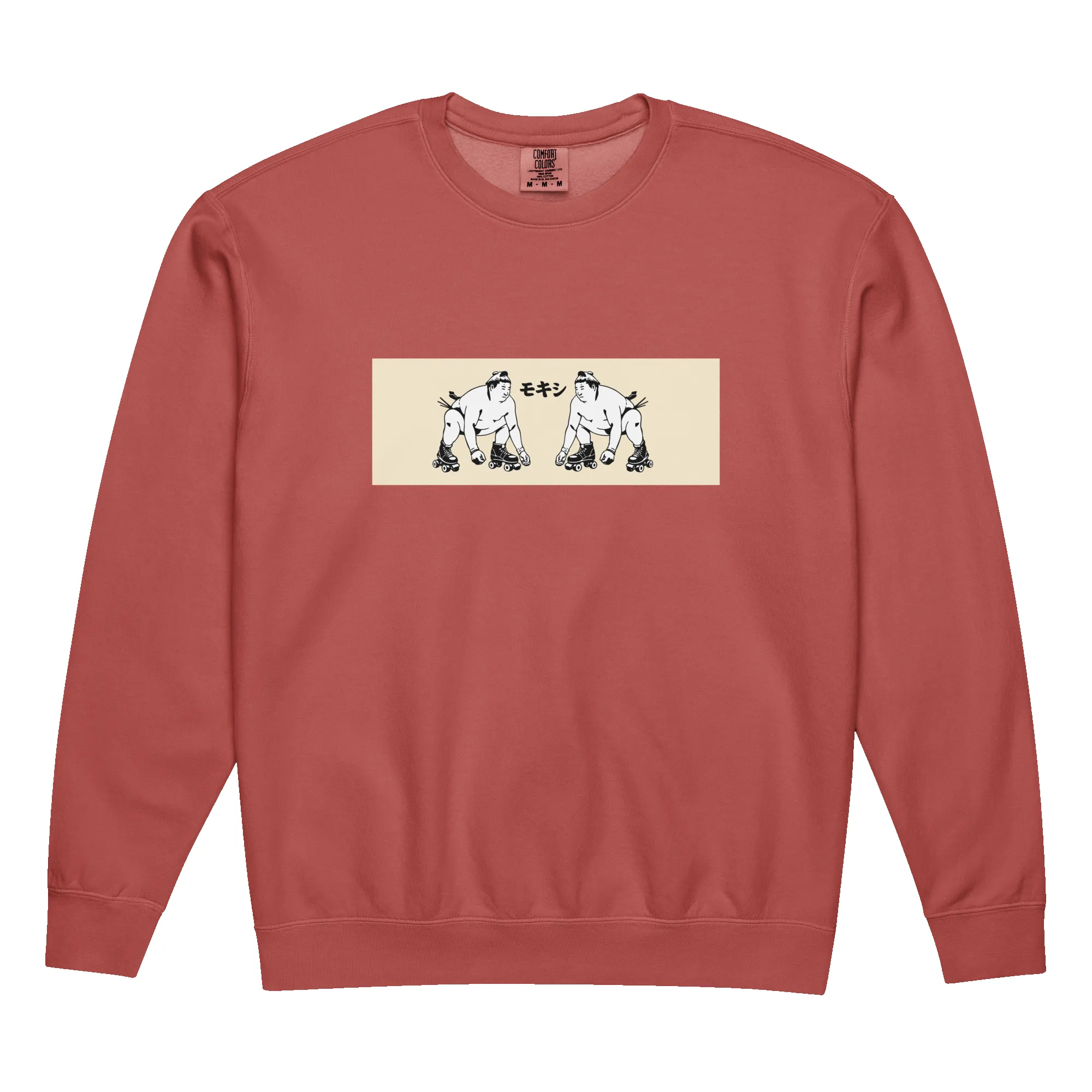 Sumo Faceoff garment-dyed fleece crewneck sweatshirt sold by Moxi Skates product image thumbnail 3