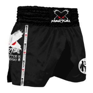 Kanji Black Muay Thai Shorts sold by XMartial