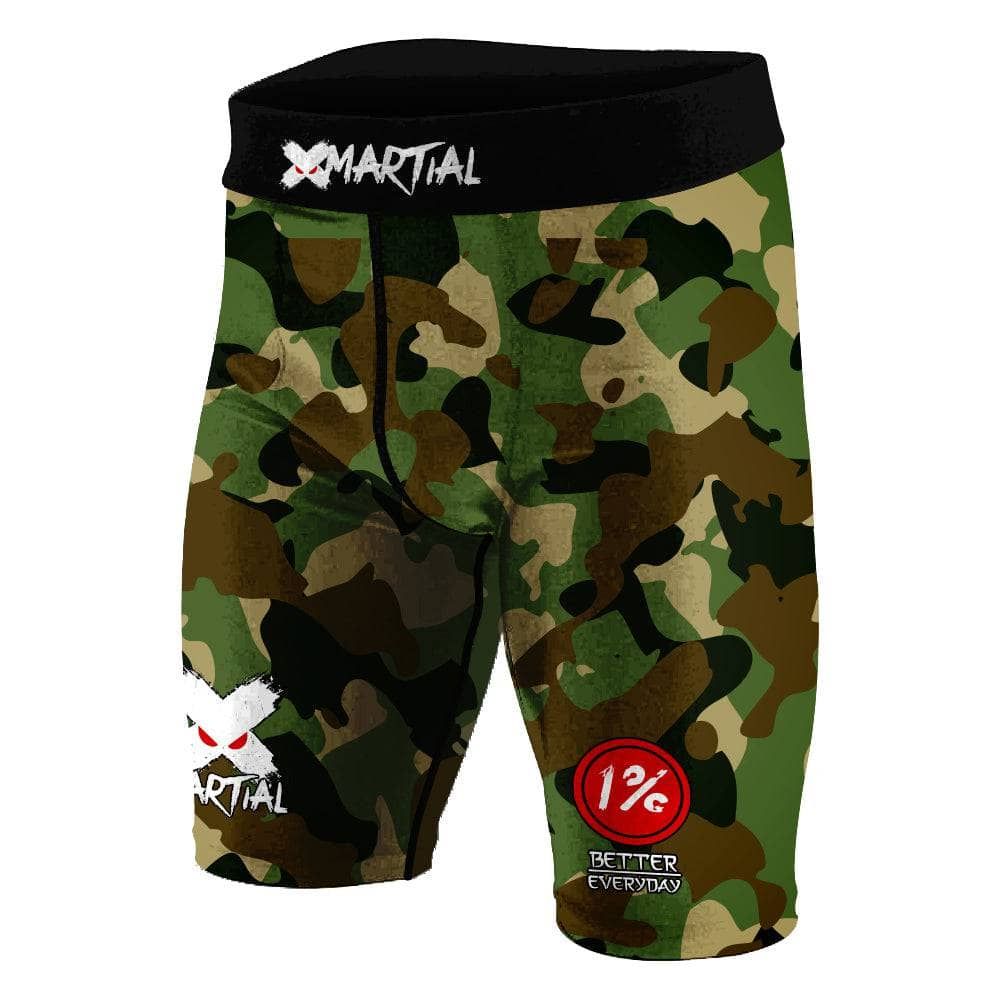 Camo BJJ/MMA Compression Shorts sold by XMartial