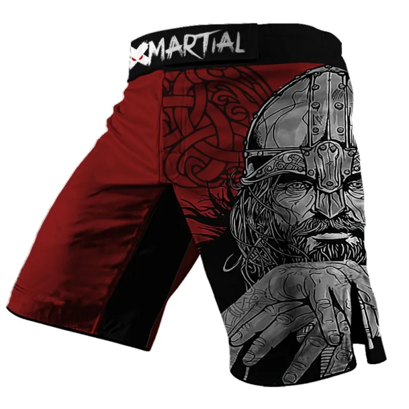 Red Viking 2.0 Hybrid BJJ/MMA Shorts sold by XMartial