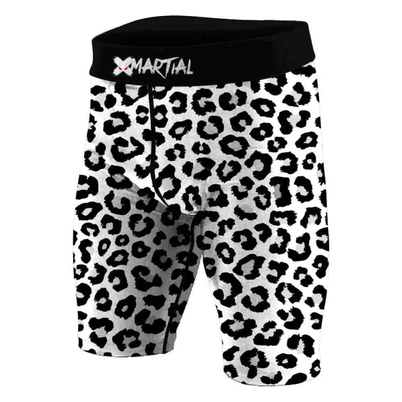 Black Leopard BJJ/MMA Compression Shorts sold by XMartial