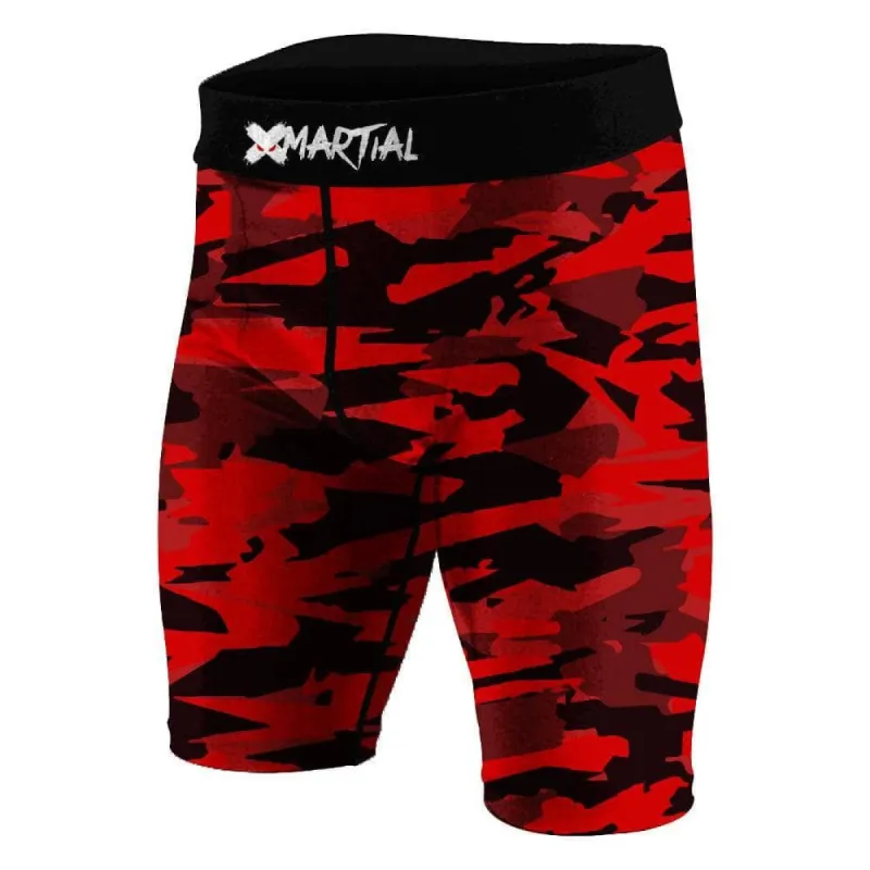 Geometric Camo BJJ/MMA Compression Shorts sold by XMartial