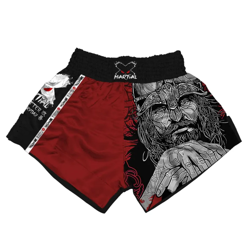 Red Viking Muay Thai Shorts sold by XMartial