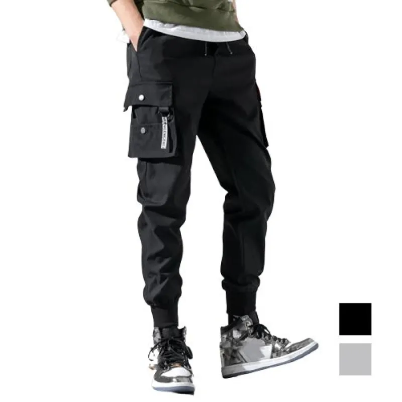 Jet Black Cargo Joggers sold by XMartial