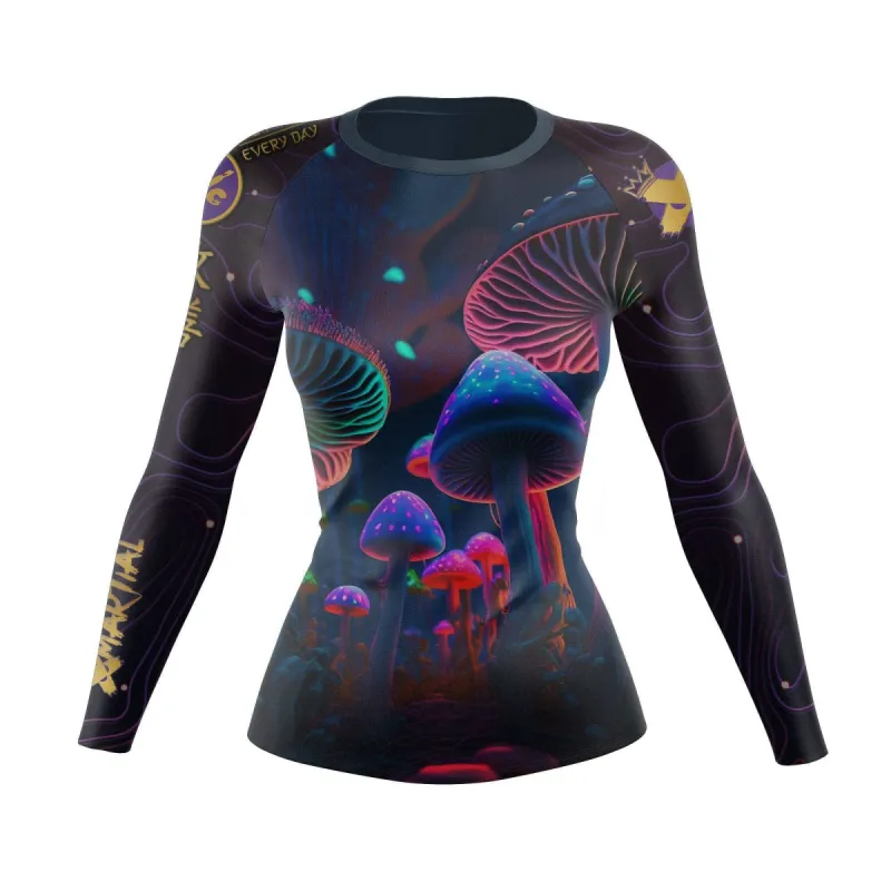 Indigo Mushroom Women's Rash Guard sold by XMartial