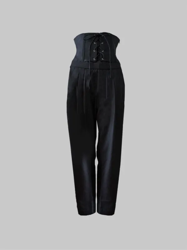 SS22 Black Cotton Trousers 201 sold by One Off Ones