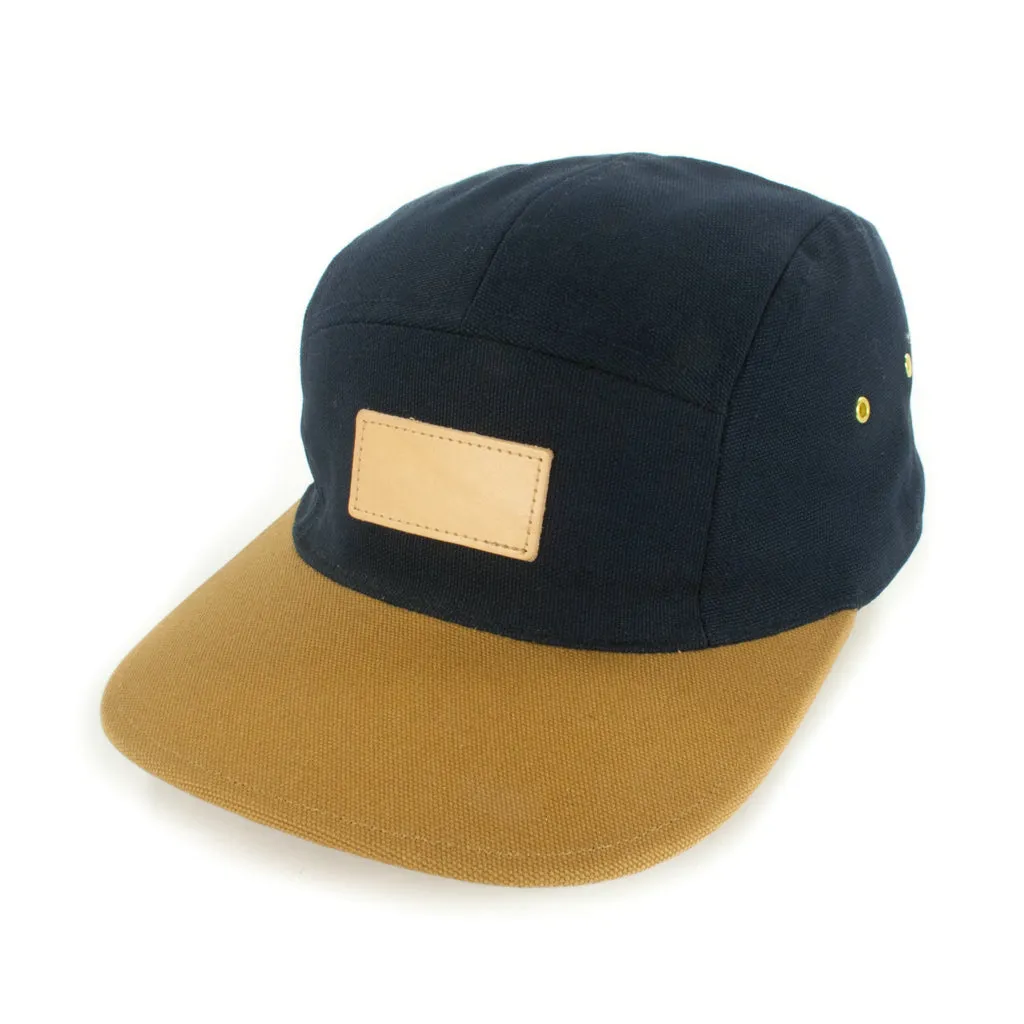 Navy w/ Caramel 5-Panel sold by OldHat Winnipeg