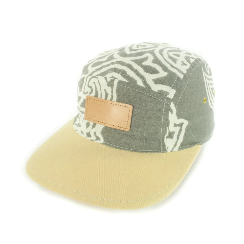 Grey Pattern w/ Cream 5-Panel sold by OldHat Winnipeg