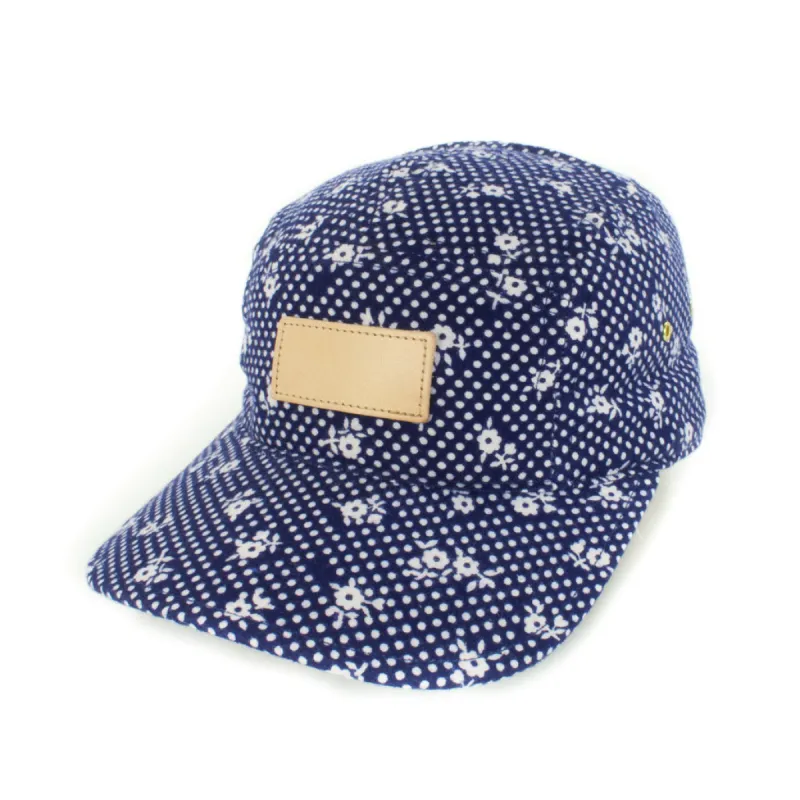 Navy w/ Flower and Dots 5-Panel sold by OldHat Winnipeg