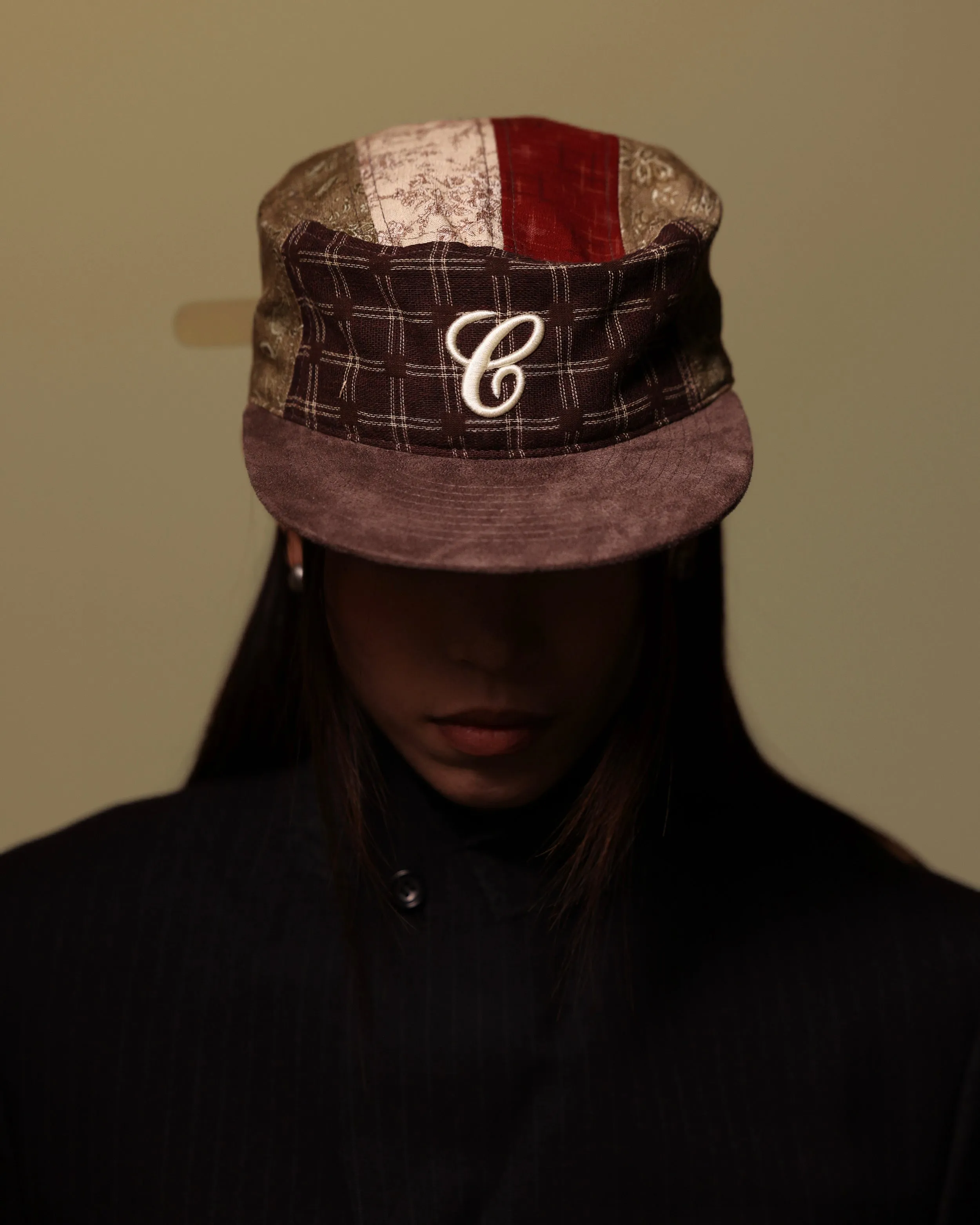 6CRAYON Vintage Patchwork Flat Top Baseball Cap sold by 6cRAyon product image thumbnail 4