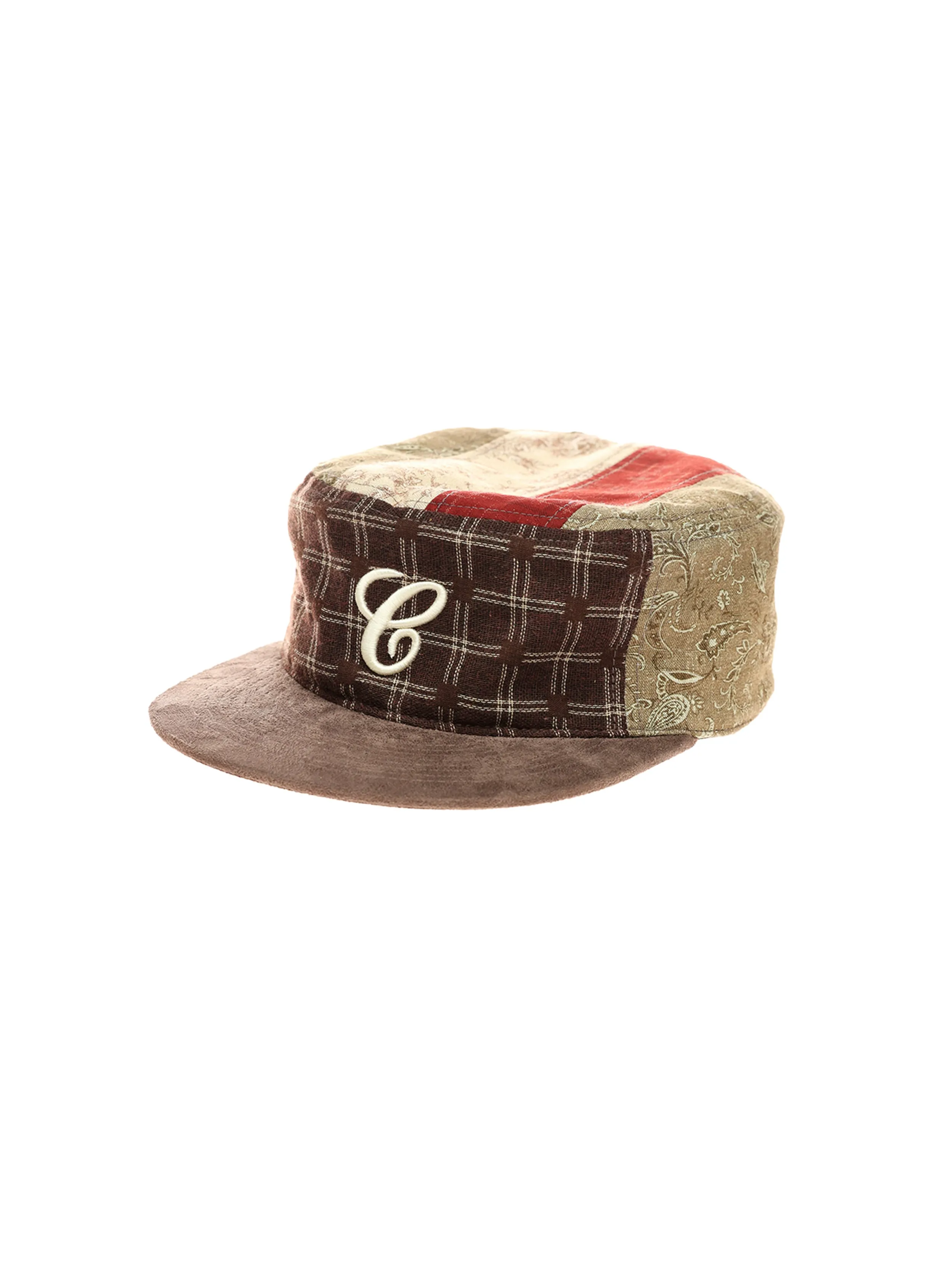 6CRAYON Vintage Patchwork Flat Top Baseball Cap sold by 6cRAyon