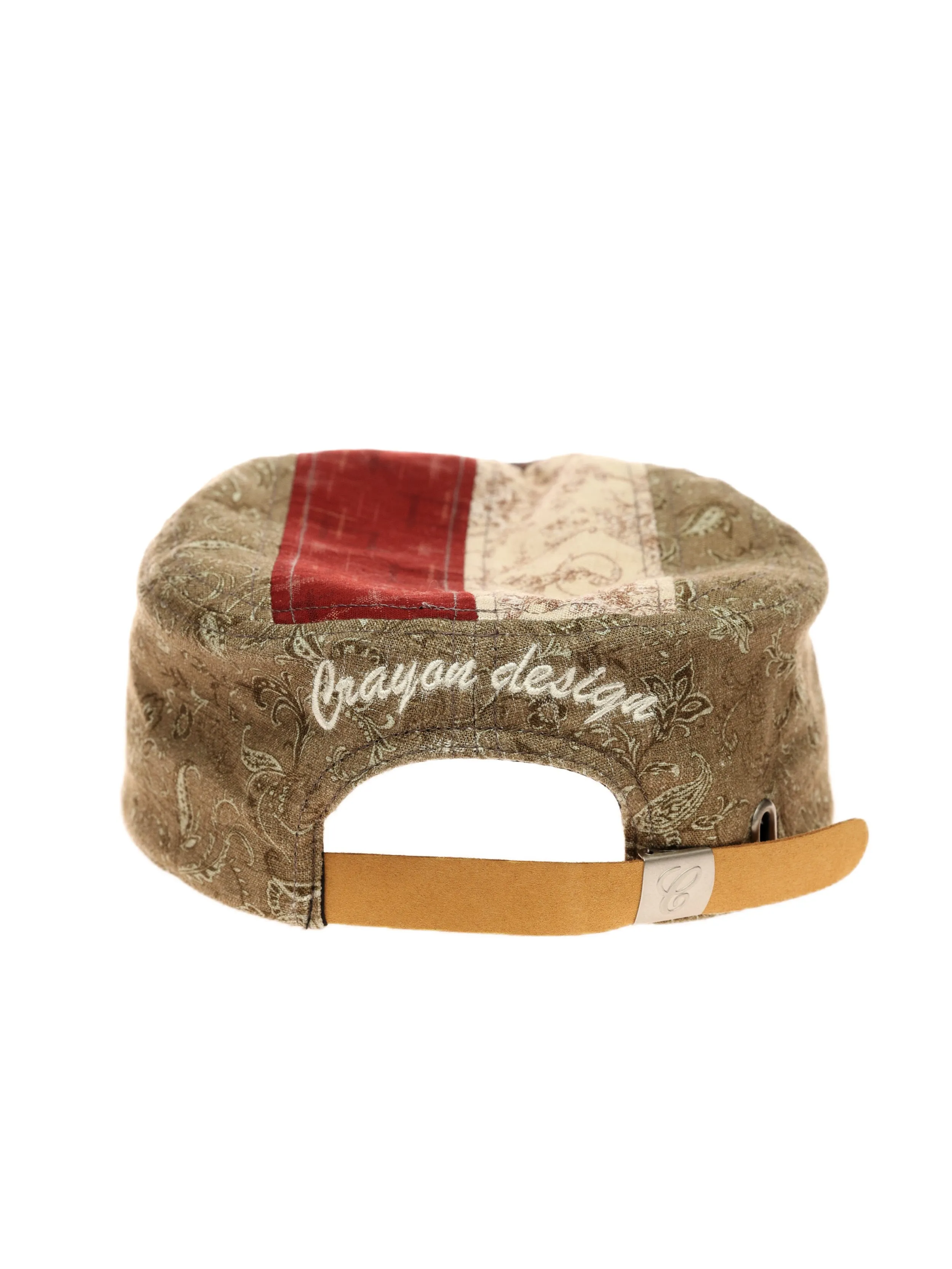 6CRAYON Vintage Patchwork Flat Top Baseball Cap sold by 6cRAyon product image thumbnail 3