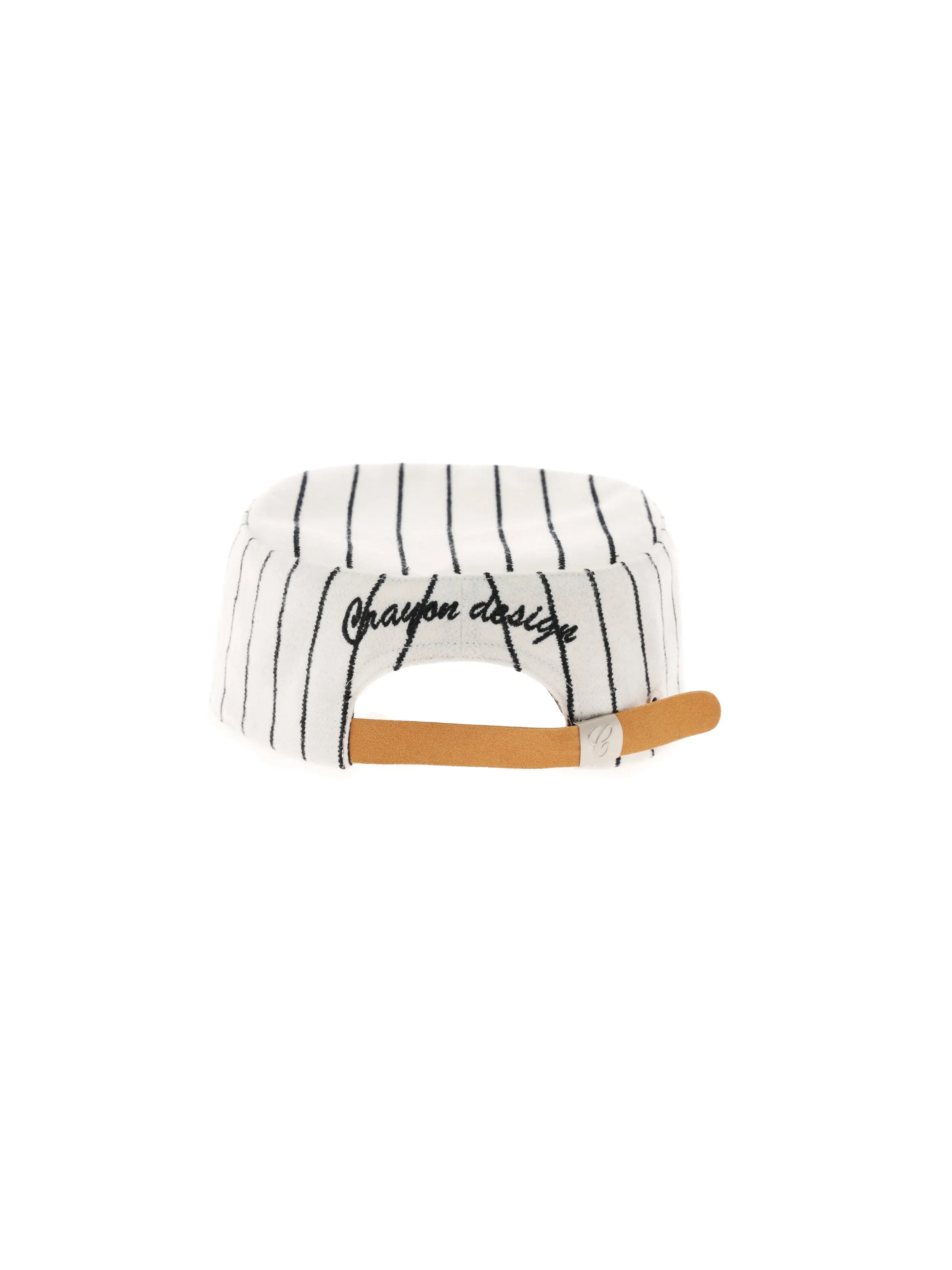 6CRAYON Retro Flat Top Baseball Cap - Striped Wool Blend with Embroidered Letters sold by 6cRAyon product image thumbnail 3