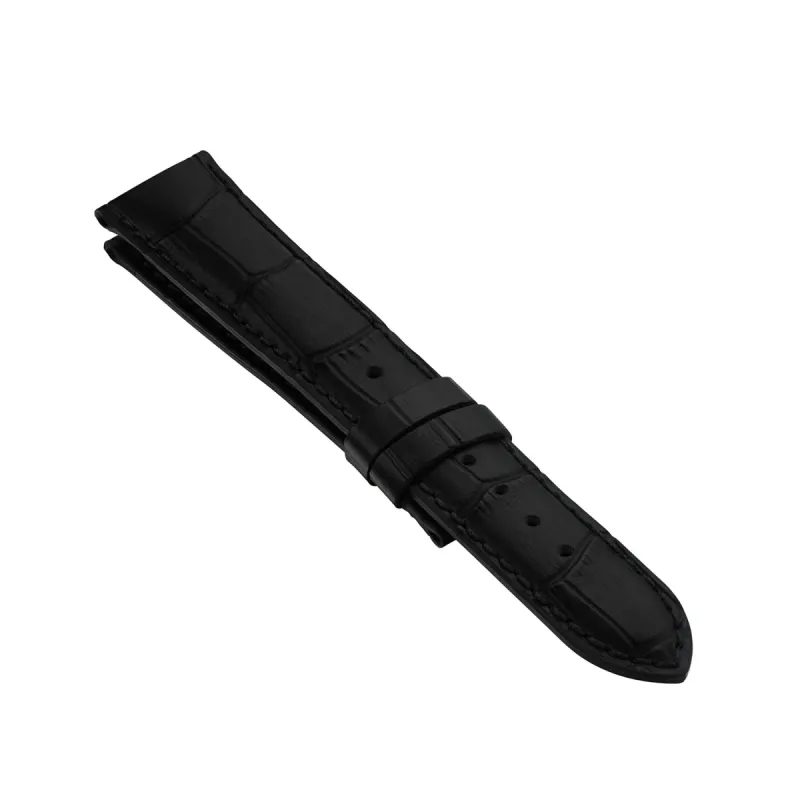 Leather Strap with Alligator Embossing - Black sold by Bremont