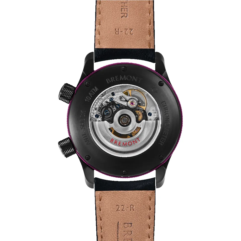 MBII Custom DLC, Black Dial with Purple Barrel & Open Case Back sold by Bremont product image thumbnail 3