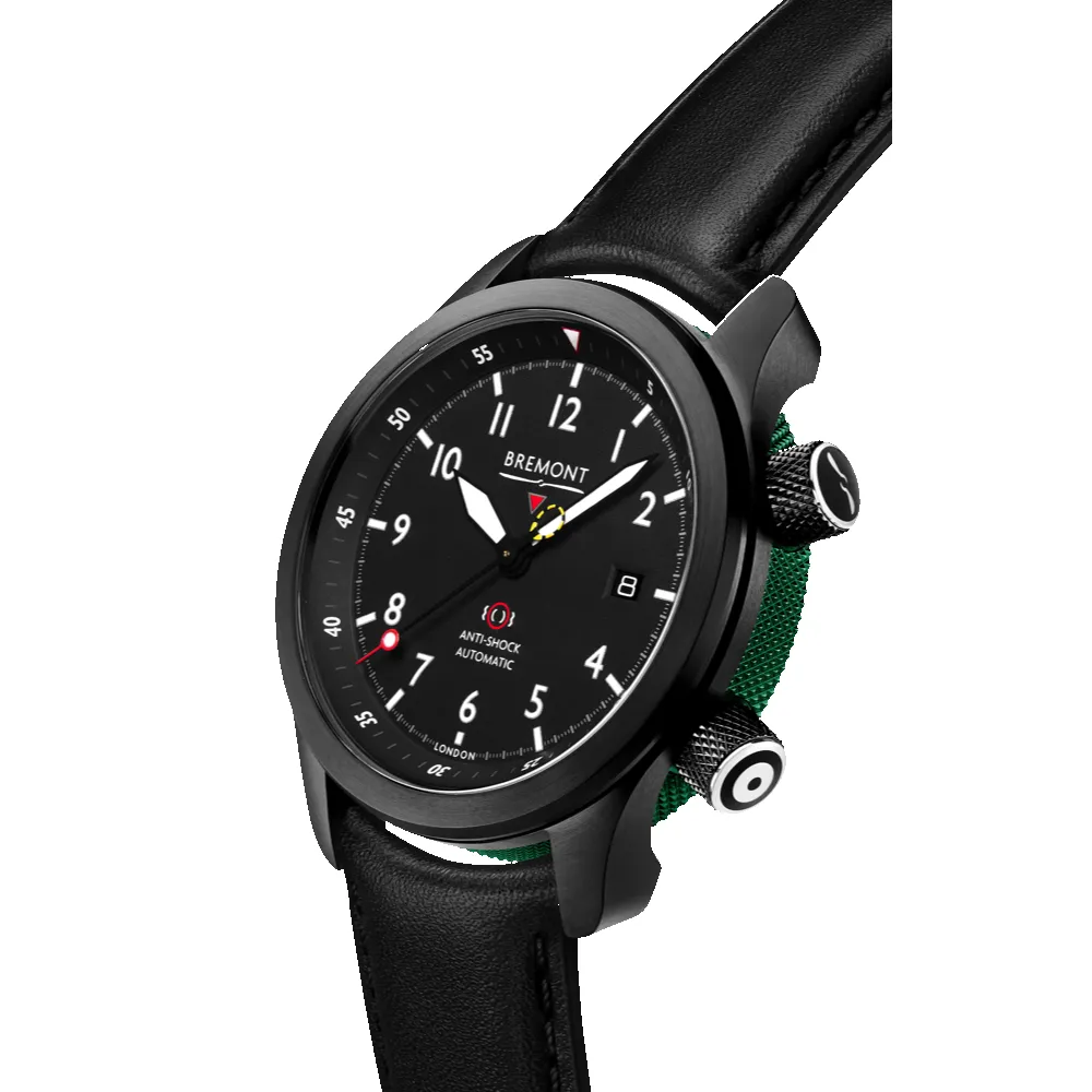 MBII Custom DLC, Black Dial with Green Barrel & Open Case Back sold by Bremont product image thumbnail 5