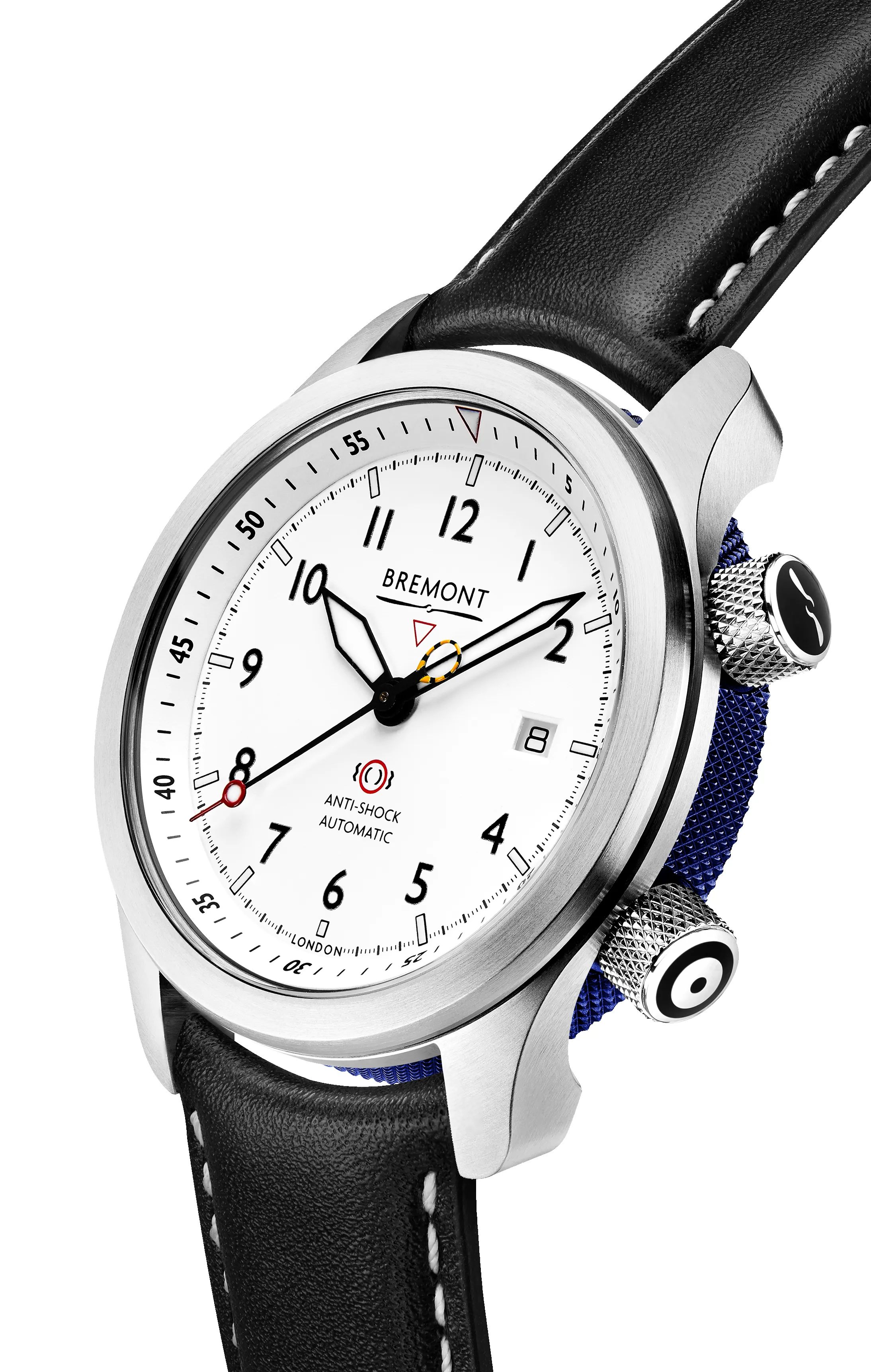 MBII Custom Stainless Steel, White Dial with Dark Blue Barrel & Open Case Back sold by Bremont product image thumbnail 2