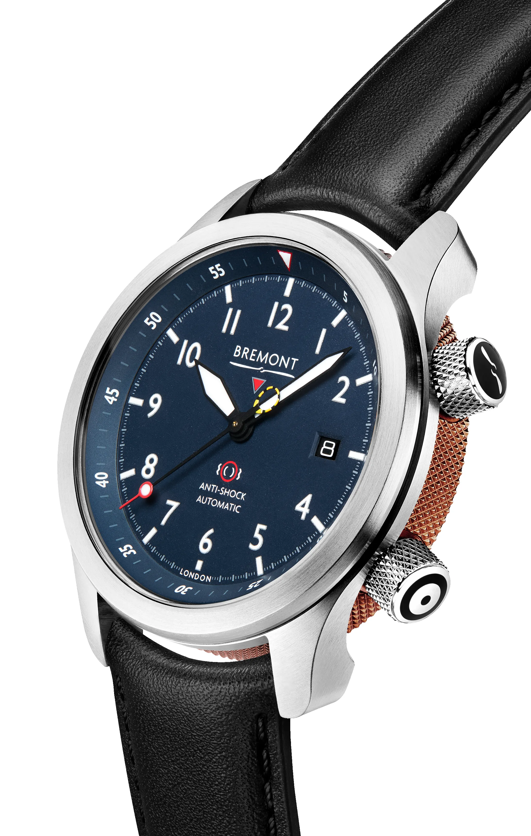 MBII Custom Stainless Steel, Blue Dial with Bronze Barrel & Closed Case Back sold by Bremont product image thumbnail 4