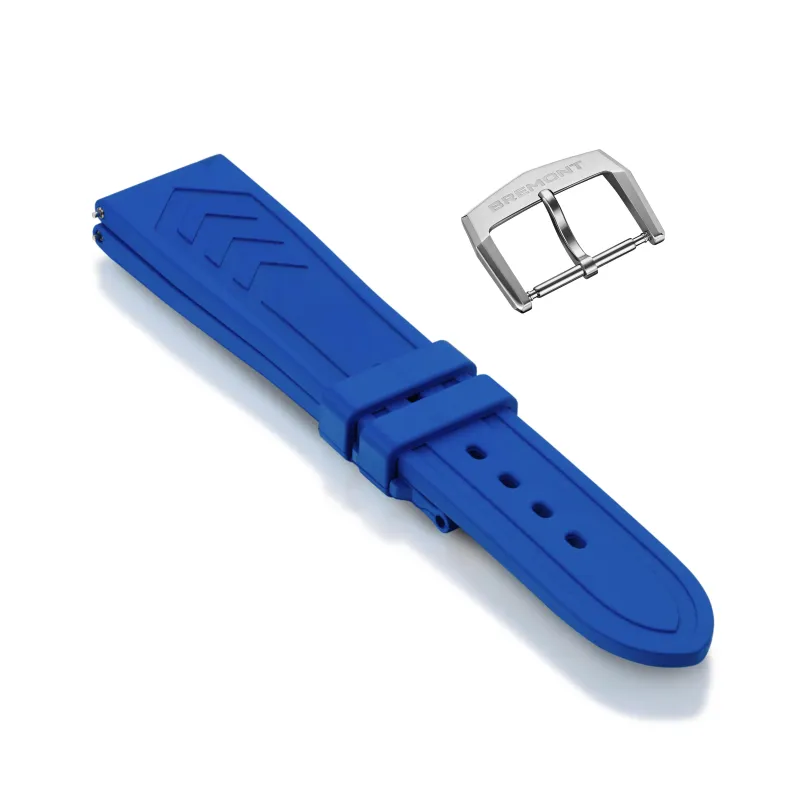 Supermarine Blue Rubber Strap, with Steel Buckle sold by Bremont