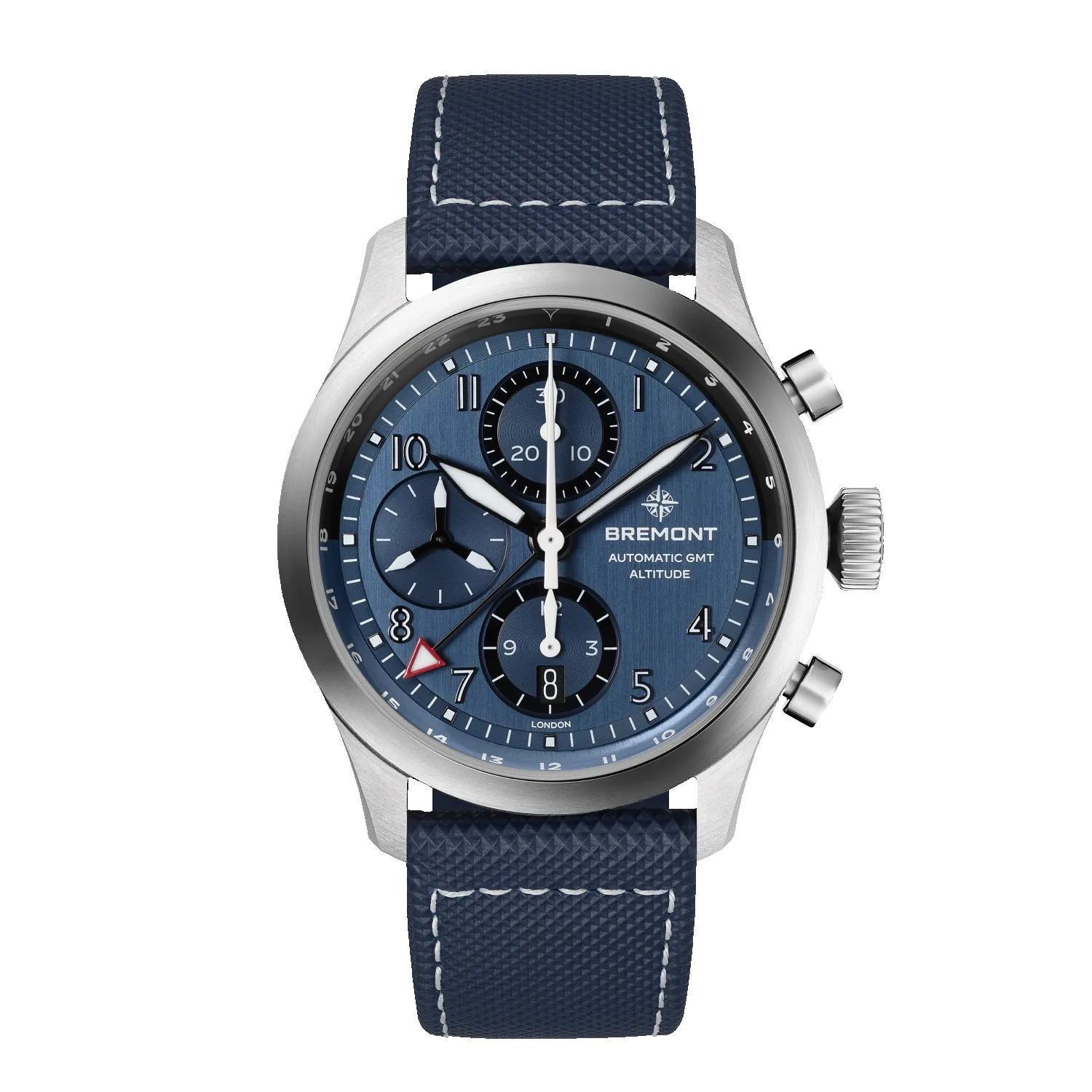 Altitude 42mm Chronograph GMT Blue Dial Leather Strap sold by Bremont