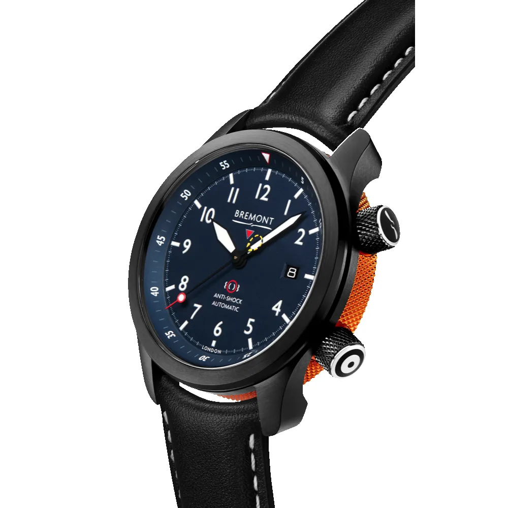 MBII Custom DLC, Blue Dial with Orange Barrel & Closed Case Back sold by Bremont product image thumbnail 2