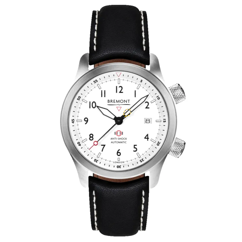 MBII Custom Stainless Steel, White Dial with Orange Barrel & Closed Case Back made by Bremont