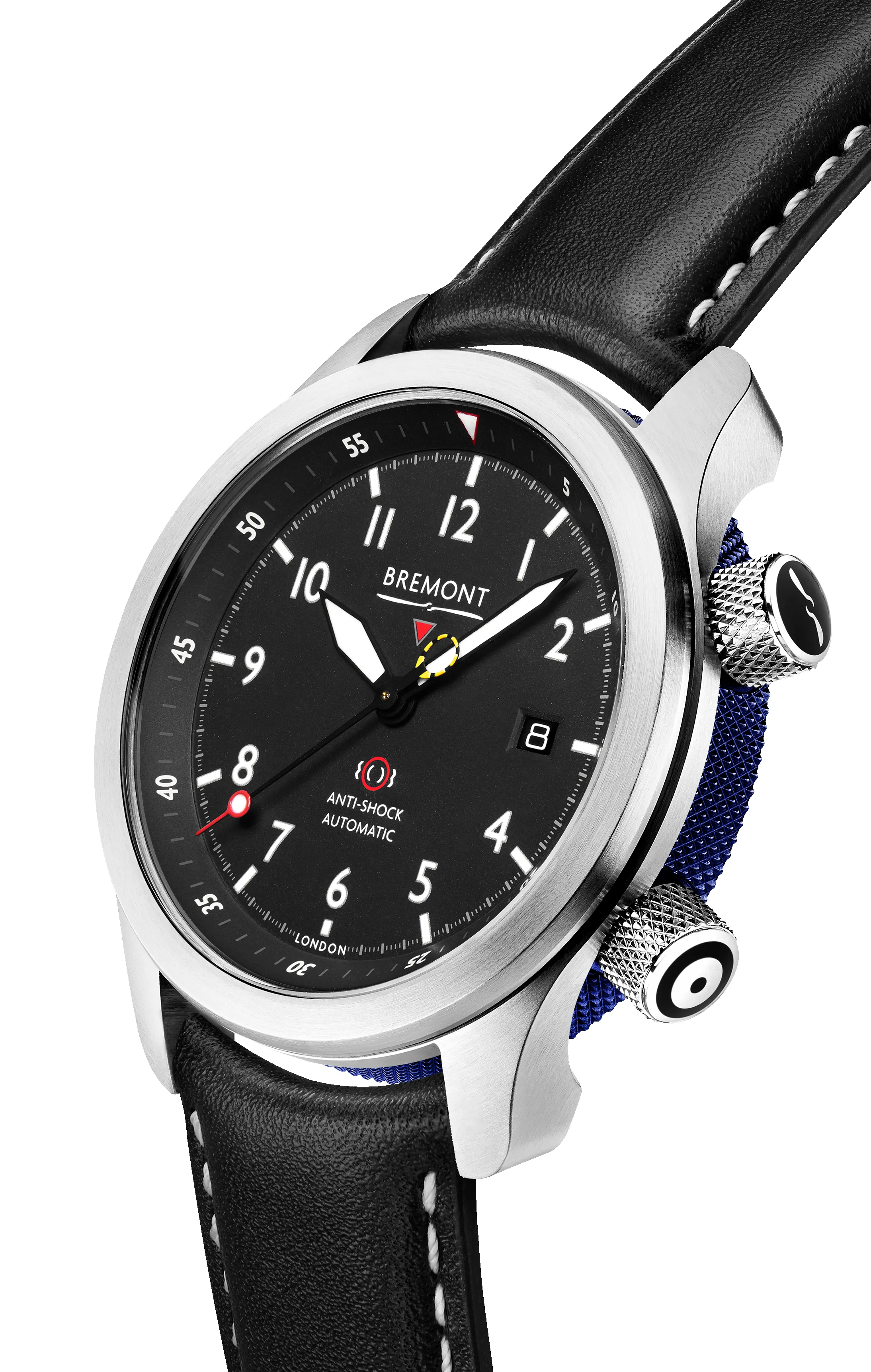 MBII Custom Stainless Steel, Black Dial with Dark Blue Barrel & Closed Case Back sold by Bremont product image thumbnail 2