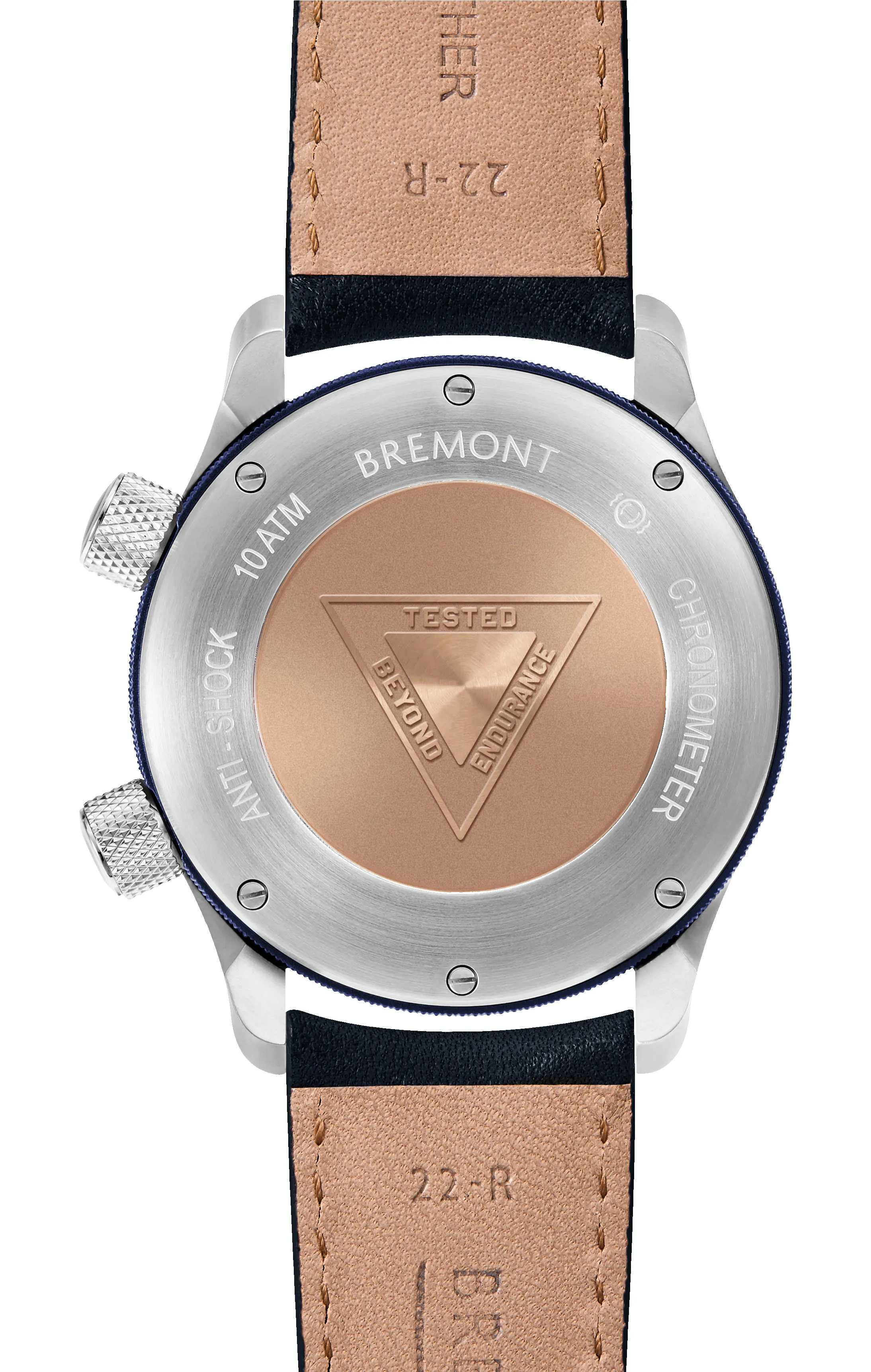 MBII Custom Stainless Steel, Black Dial with Dark Blue Barrel & Closed Case Back sold by Bremont product image thumbnail 3