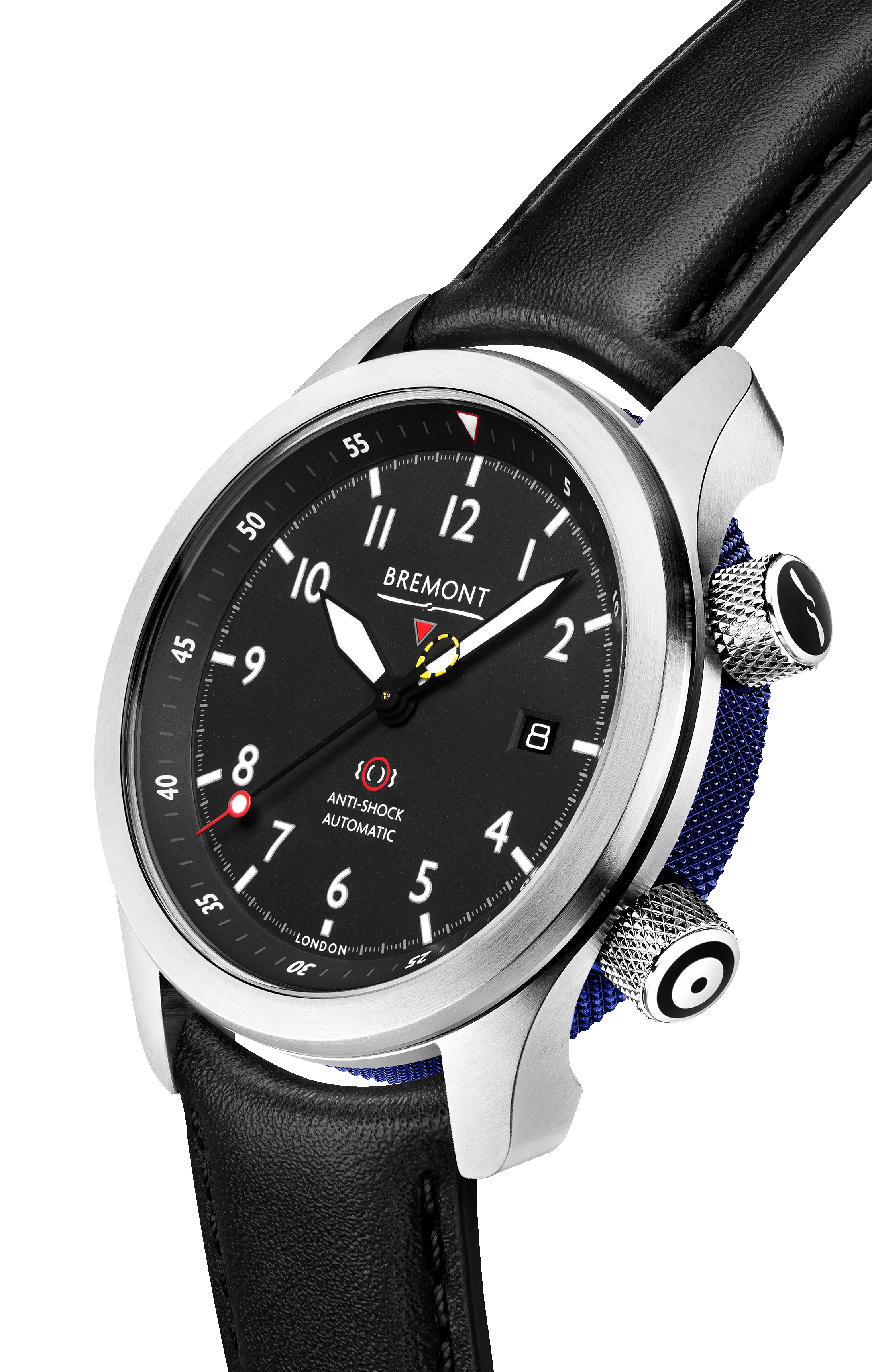 MBII Custom Stainless Steel, Black Dial with Dark Blue Barrel & Closed Case Back sold by Bremont product image thumbnail 5