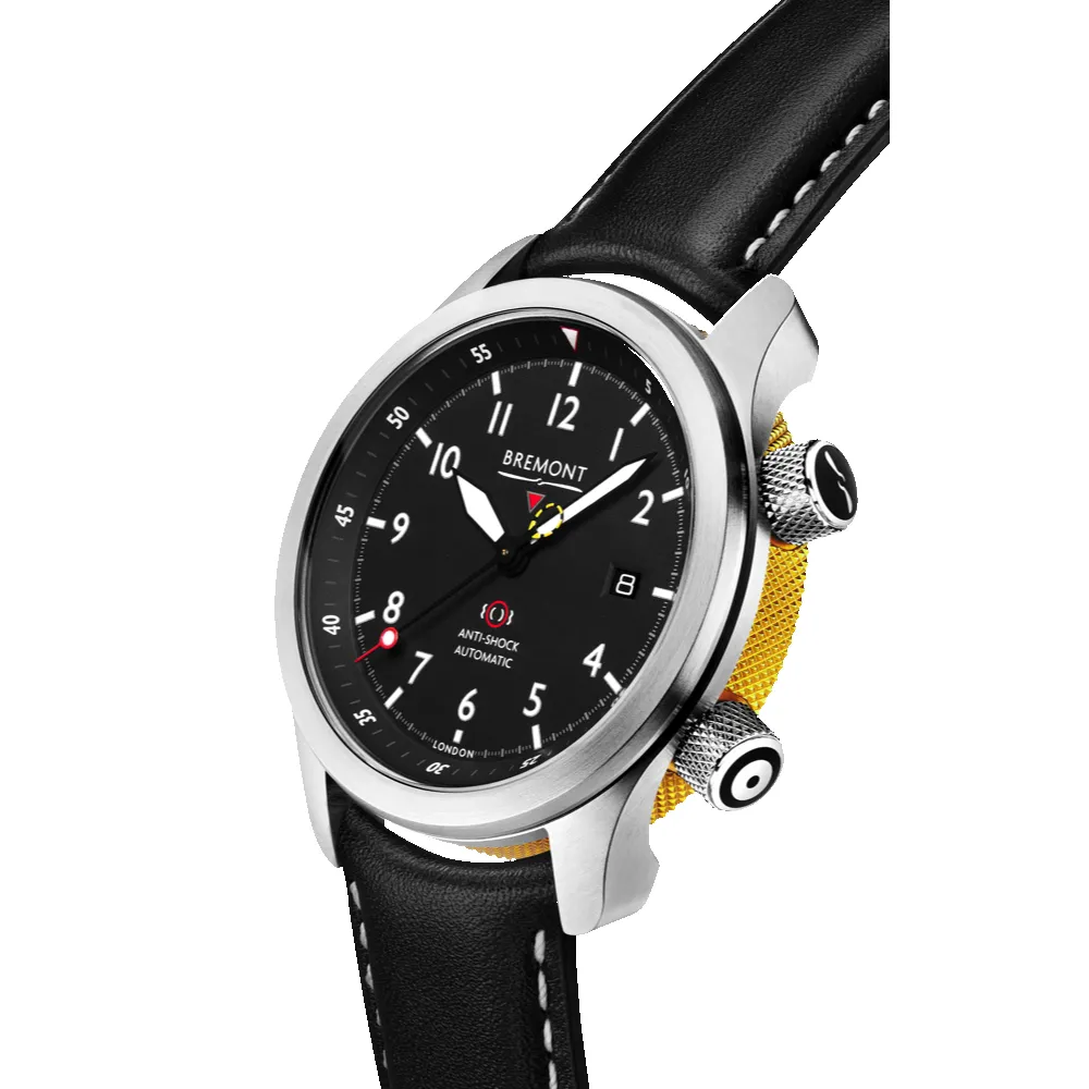 MBII Custom Stainless Steel, Black Dial with Yellow Barrel & Closed Case Back sold by Bremont product image thumbnail 2