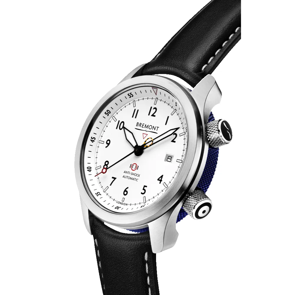 MBII Custom Stainless Steel, White Dial with Blue Barrel & Open Case Back sold by Bremont product image thumbnail 2