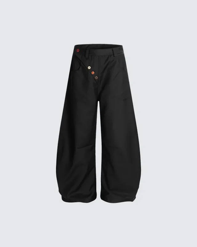 Minimal Asym Front Wide Pants sold by KIIKIO