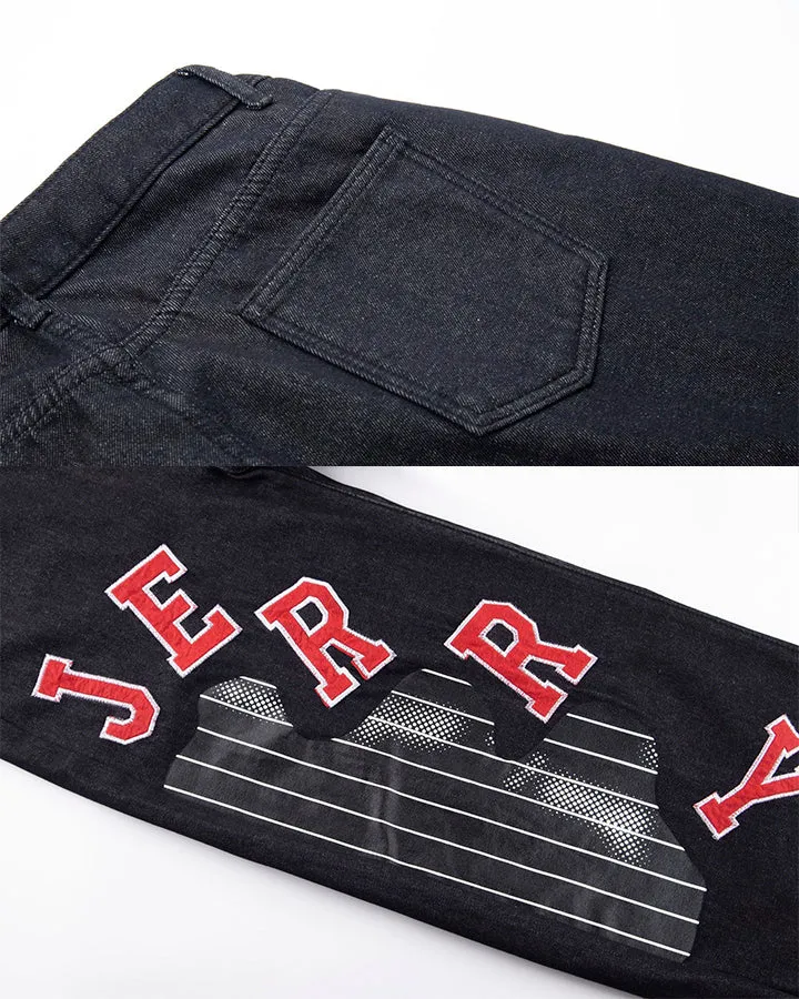 Street Style Graphic Denim Pants sold by KIIKIO product image thumbnail 5