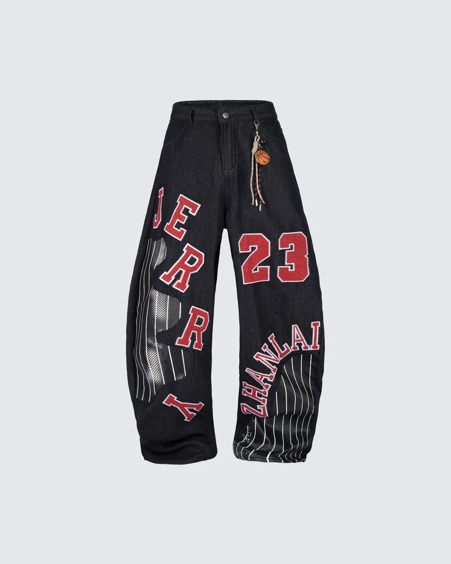 Street Style Graphic Denim Pants sold by KIIKIO