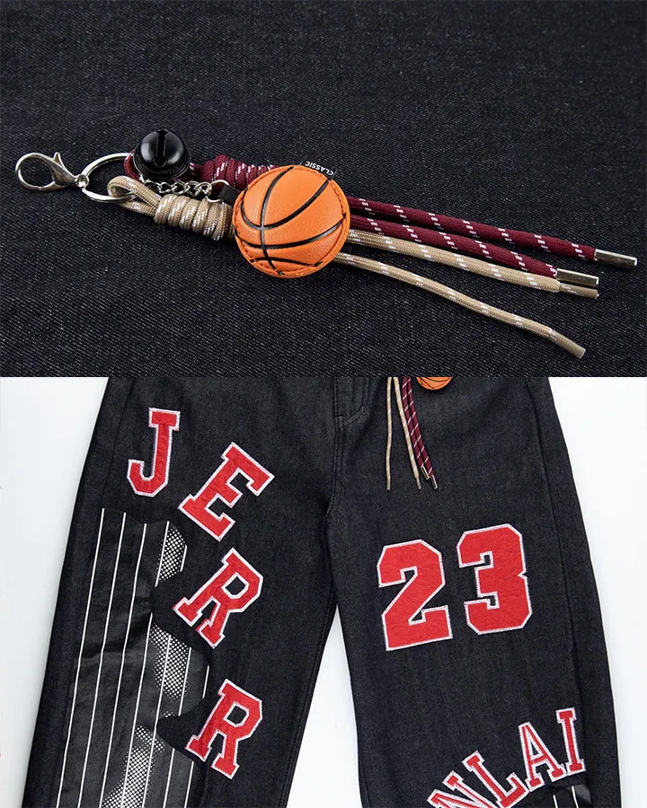 Street Style Graphic Denim Pants sold by KIIKIO product image thumbnail 4