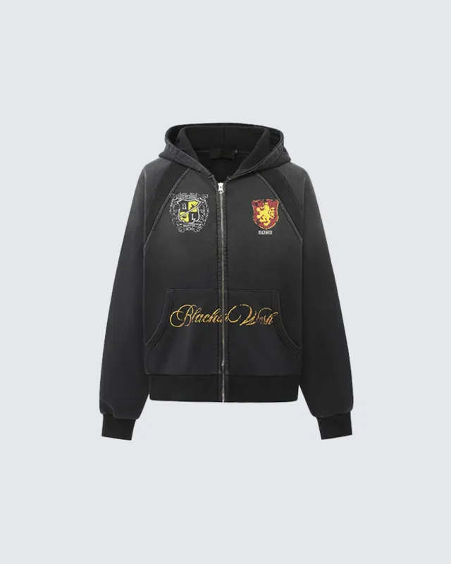 Vintage Graphic Zip Hooded Sweatshirt sold by KIIKIO