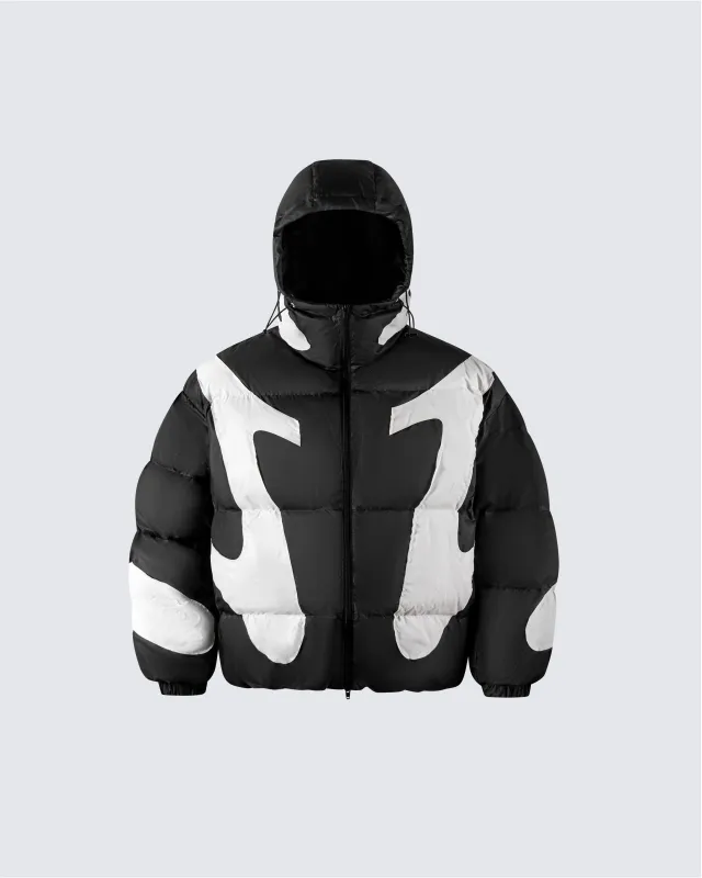 Black and White Puffer Jacket sold by KIIKIO
