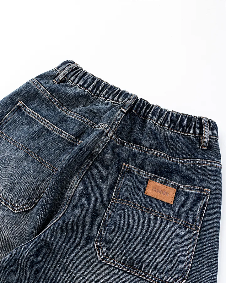 Zip-Off Panel Wide-Leg Denim Pants sold by KIIKIO product image thumbnail 5