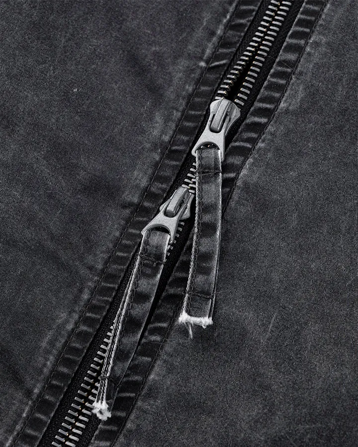 Washed Zip-Up Cotton Jacke sold by KIIKIO product image thumbnail 4