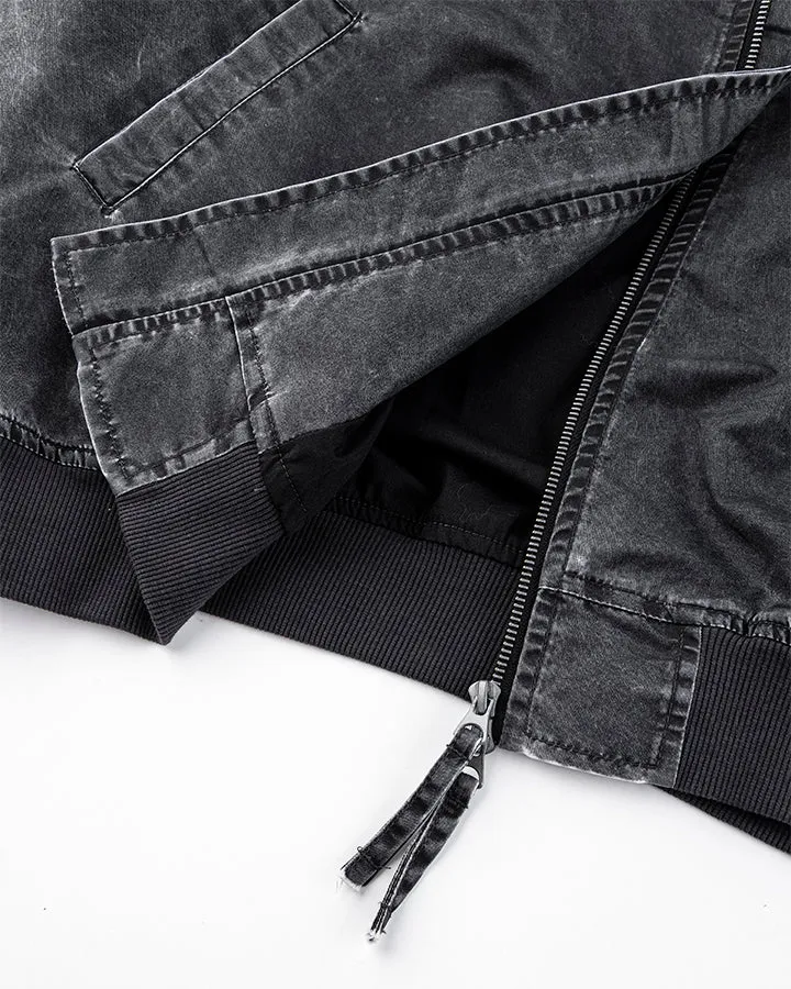 Washed Zip-Up Cotton Jacke sold by KIIKIO product image thumbnail 5