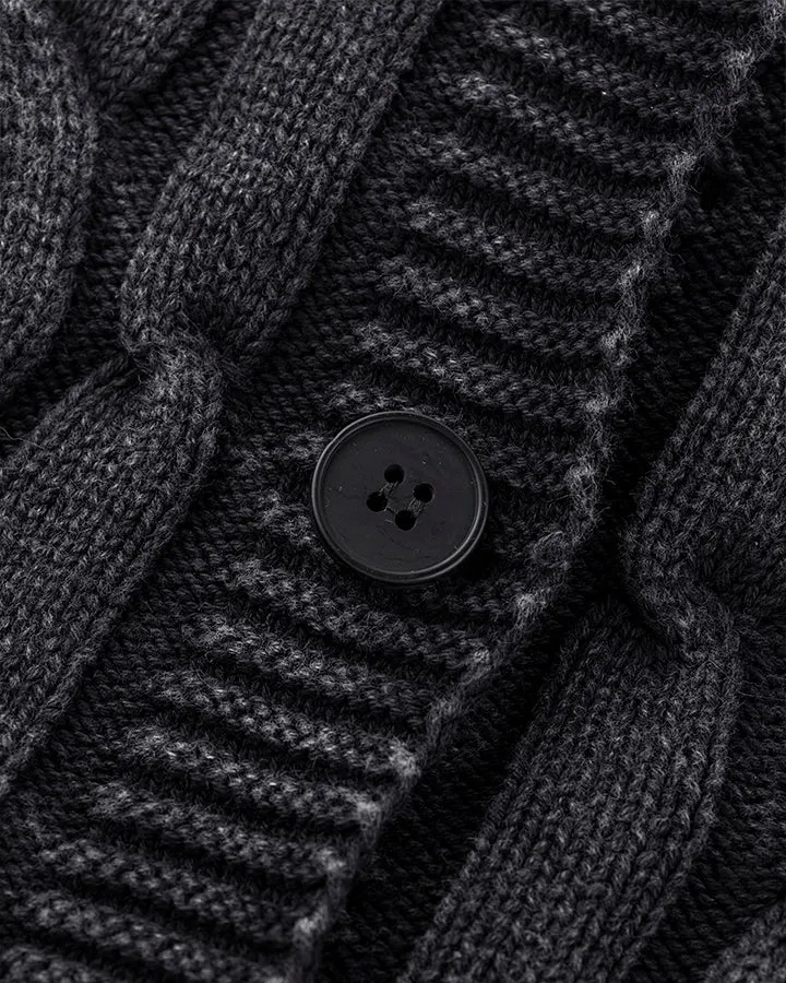 Autumn Winter New Cable Knit Button-Up Sweater sold by KIIKIO product image thumbnail 4