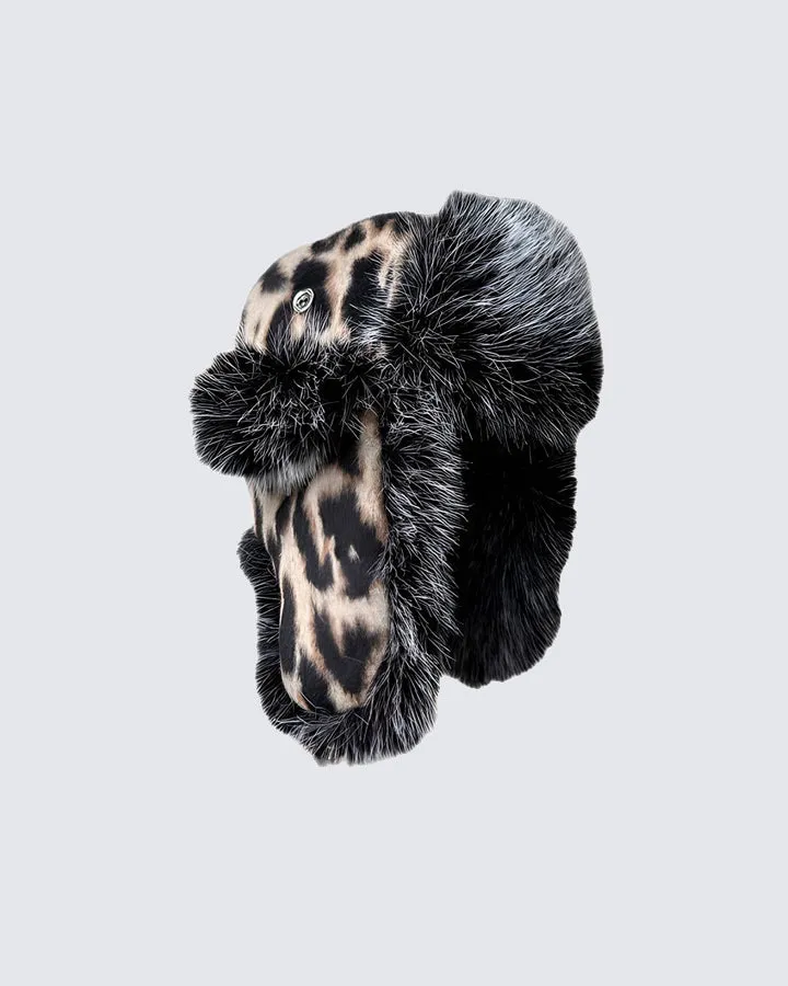Winter New Leopard Print Trapper Hat sold by KIIKIO product image thumbnail 2