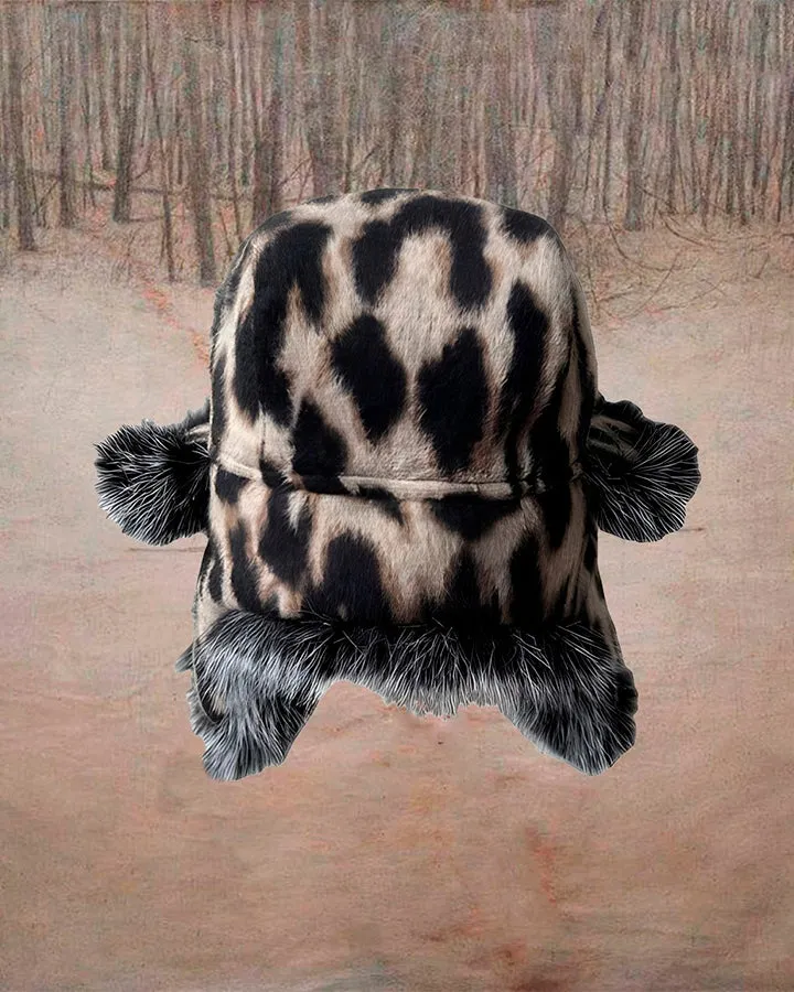 Winter New Leopard Print Trapper Hat sold by KIIKIO product image thumbnail 4