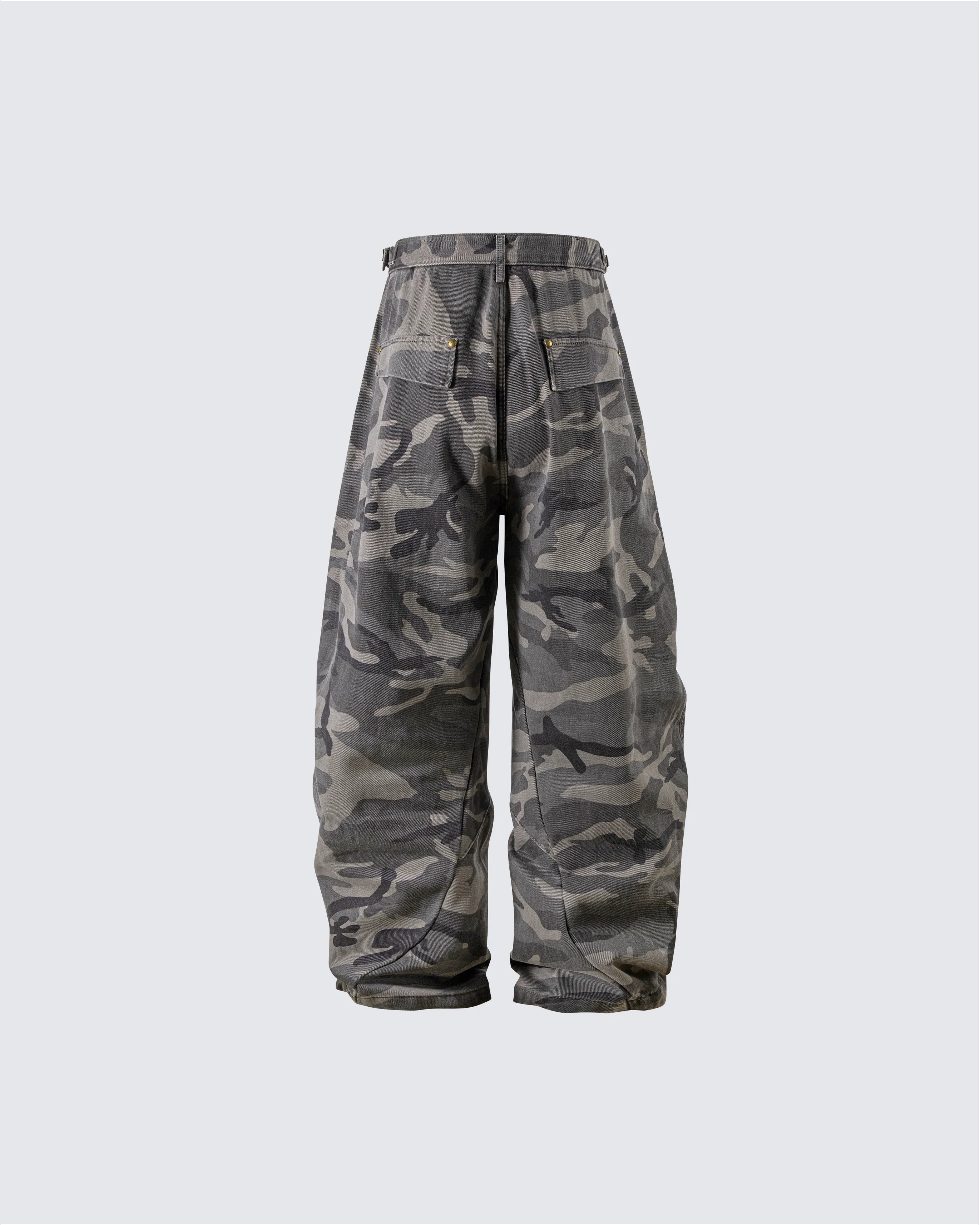 Camo Loose-Fit Cargo Pants with Fleece Lining sold by KIIKIO product image thumbnail 3