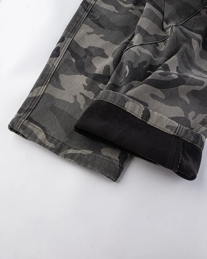 Camo Loose-Fit Cargo Pants with Fleece Lining sold by KIIKIO product image thumbnail 5