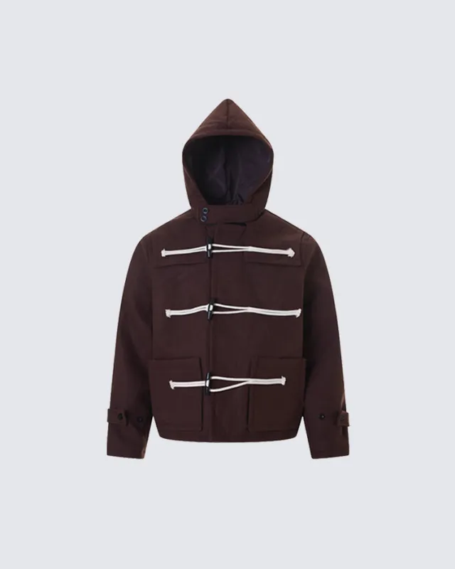 European Style Duffle Toggle Jacket sold by KIIKIO