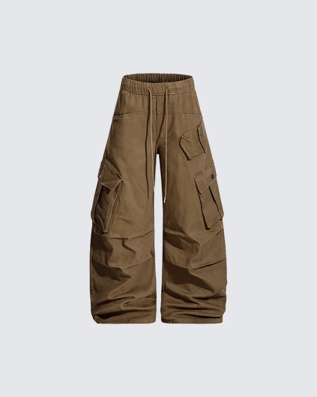 100% Cotton Multi-Pocket Cargo Pants sold by KIIKIO