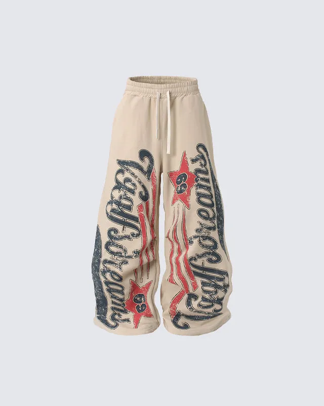 New Winter American Street Style Fleece Sweatpants sold by KIIKIO